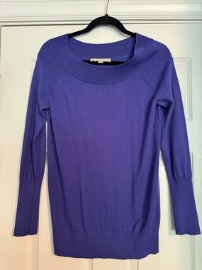 Women's Purple Boatneck Sweater